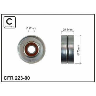 Ролик ремня CAFFARO 22300