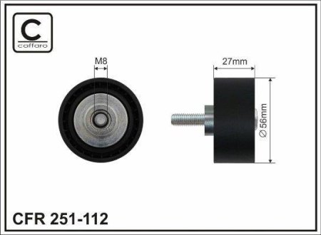 Натяжний ролік BMW 2.0d-3.0d CAFFARO 251112