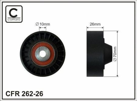 Паразитний ролик поликлинового ременя CAFFARO 26226