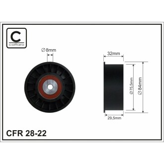 Ролик ременя генератора (обводной) (28-22) CAFFARO 2822