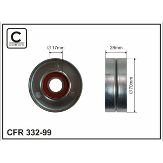 Натяжний ролик, полікліновий ремінь CAFFARO 33299