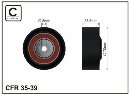 Натяжит. ремня Bmw E32,E31,E34,E38 87- 11 28 1 731 2 CAFFARO 3539