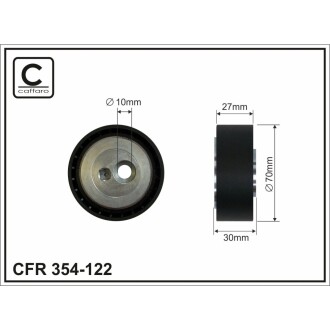 Ролик натяж. ГРМ CAFFARO 354122