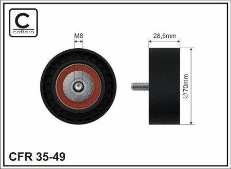 Ролик ремня CAFFARO 3549