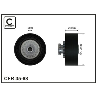 Натягуючий ролик поликлинового ременя CAFFARO 3568