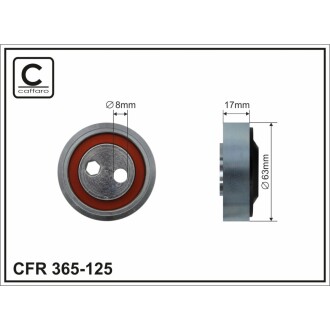 63x10x17 Ролик натяжний паска поліклинового VW/ Au CAFFARO 365125
