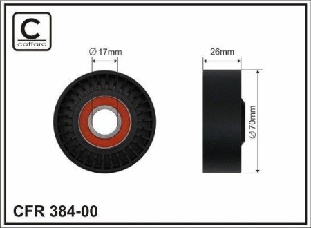 Ролик ремня CAFFARO 38400