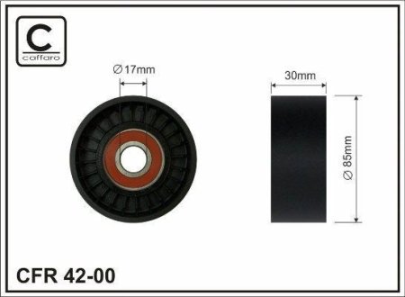 Ролик натяжний, OM904-906 4.3-6.4D (85x30x17) CAFFARO 4200