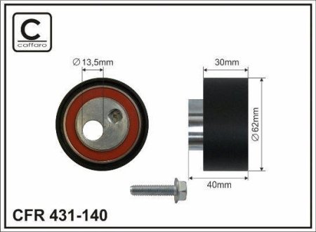 Rolka 62x13,5x30 pl. podw. іoї CAFFARO 431140