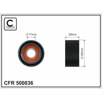 Натяжний ролик BMW X3 (E83)/520 (E61)/520 (E60)/X5 (E70)/ X6 (E71,E72) CAFFARO 500036