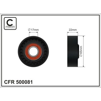 Ролик ремня CAFFARO 500081 (фото 1)