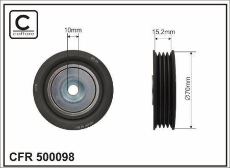 Ролик ремня CAFFARO 500-098