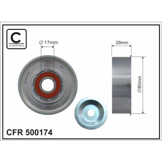 Ролик поліклинового ременя CAFFARO 500174