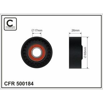 Натяжна ролик, поліклиновий ремінь CAFFARO 500184