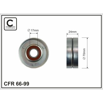 Ролик натяжний CAFFARO 6699