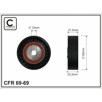 Ролик ремня CAFFARO 6969