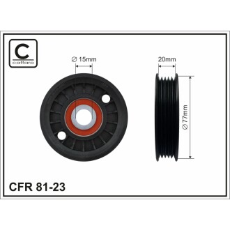 (83X15X23) Ролик натяжний паска клинового CAFFARO 8123