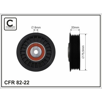 Ролік75,5x8x19 VAG 1.9TDI 00- CAFFARO 8222