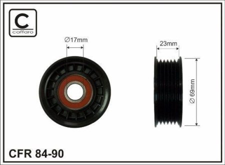 69x17x22,5) Натяжник паска Audi/Ford/Seat/Skoda/Vw CAFFARO 8490