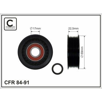 Ролик ремня CAFFARO 8491