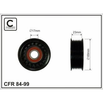 Ролік 72.5X17X25.5 до натяжної планки 55242 CAFFARO 8499