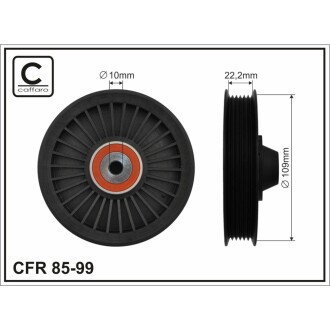 Паразитний / провідний ролик, поліклиновий ремінь CAFFARO 85-99