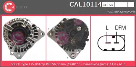 Генератор CASCO CAL10114AS