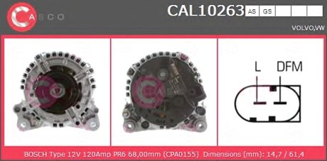 Генератор CASCO CAL10263AS