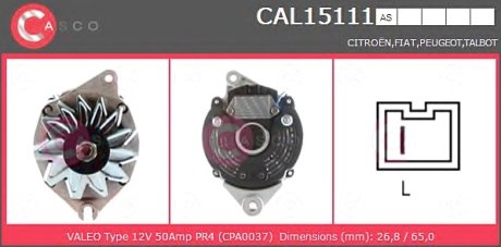 Генератор CASCO CAL15111AS