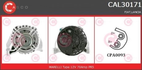 ALTERNATOR 12V 70A CASCO CAL30171AS