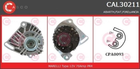 ALTERNATOR 12V 70A CASCO CAL30211AS