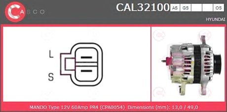 Генератор CASCO CAL32100AS