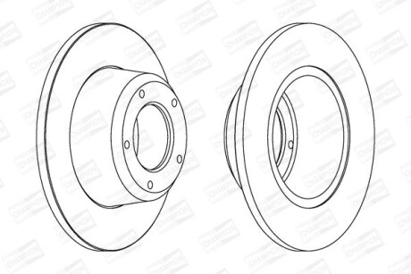 LANDROVER диск гальмівний передн. Defender,Discovery,Range Rover 86- CHAMPION 561352CH
