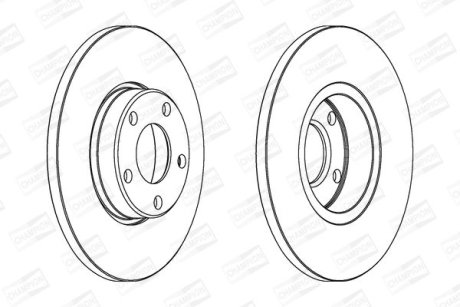 VW диск гальмівний перед.Audi 100/A4/A6 CHAMPION 561547CH
