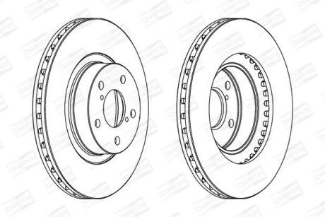 Диск тормозной передний (кратно 2) Subaru Legacy CHAMPION 561667CH