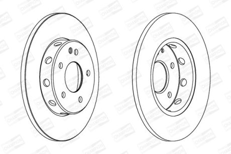 DB диск гальмівний перед. W202 93- CHAMPION 561696CH