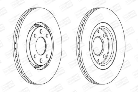 CITROEN диск гальмівний передн.Xantia,Xsara,Peugeot 306 93- CHAMPION 561705CH