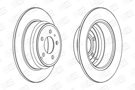 VOLVO диск гальмівний задній 850 94-,S70,V70 97- CHAMPION 561867CH