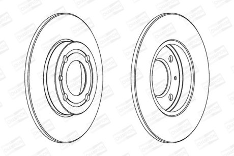 VW гальмівний диск передній Polo 94- CHAMPION 561980CH
