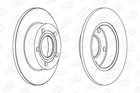Диск тормозной задний (кратно 2) Audi A4, A4 Avant Quattro CHAMPION 562005CH