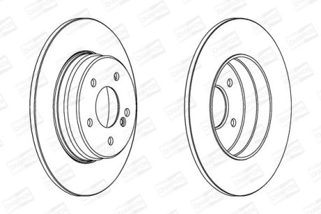 DB диск гальмівний задн.W203/210 96- CHAMPION 562014CH