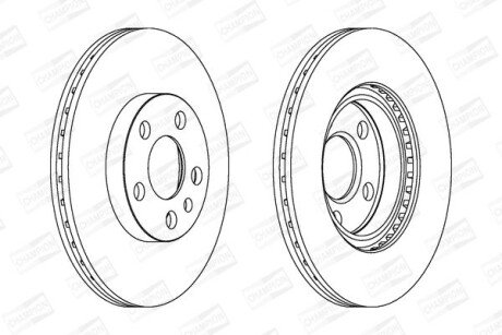 Диск гальмівний CHAMPION 562033CH (фото 1)