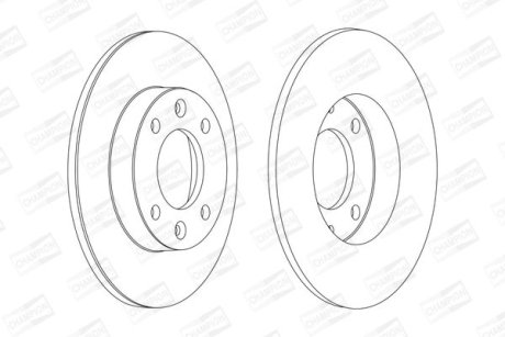 Диск тормозной задний (кратно 2) Citroen Berlingo (96-11) CHAMPION 562130CH