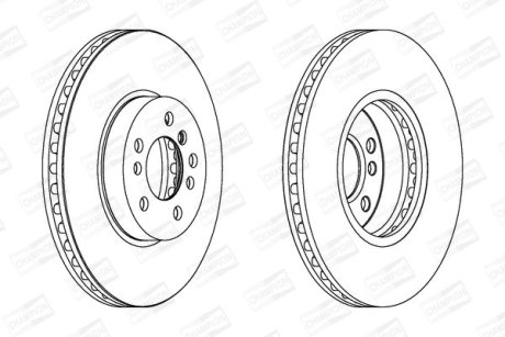 BMW Диск тормозной передн.X5 E53 00- CHAMPION 562134CH1