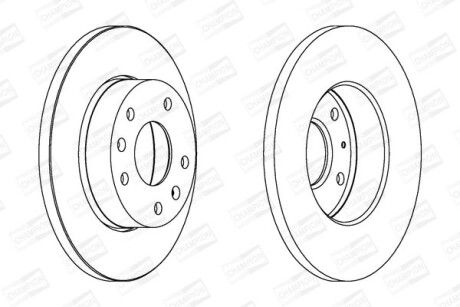 LANDROVER диск гальмівний передн.Freelander 98- CHAMPION 562153CH