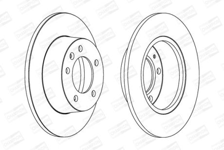 Диск тормозной задний (кратно 2) Opel Movano/Renault Master (II) CHAMPION 562164CH