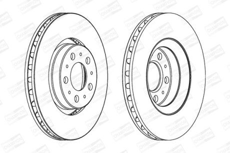 Диск гальмівний CHAMPION 562173CH