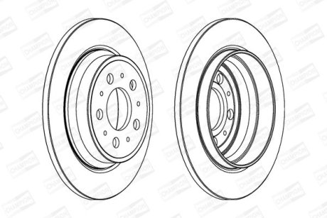 VOLVO диск гальмівний задн.S60/S80 V70/XC70 CHAMPION 562174CH