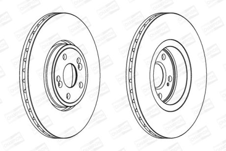 RENAULT Диск тормозной передн. Espace IV,Vel Satis 06- CHAMPION 562187CH1