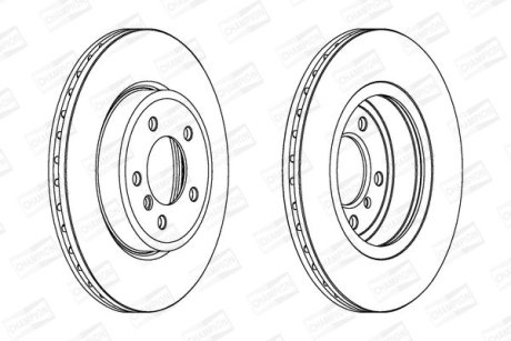 BMW Тормозной диск передний E46 98- CHAMPION 562188CH1